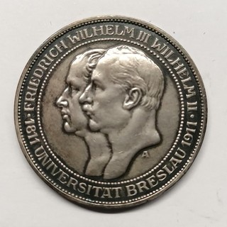 3 Reichsmark Kaiserreich 100 Jahre Universität Breslau Preußen Jaeger Nr. 108
