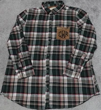 Marley Lilly Shirt Women's Size XL Green White Multicolor Plaid Button Up