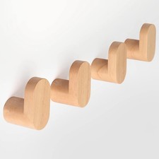 Wood Wall Hooks Modern Minimalist Wood Hooks Wall Mounted Natural Wooden Wall Co