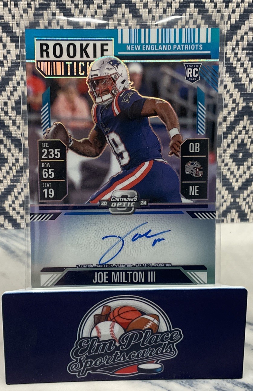 Joe Milton lll Rookie Ticket Contenders Optic 2024 On Card Autograph 65/75 Blue