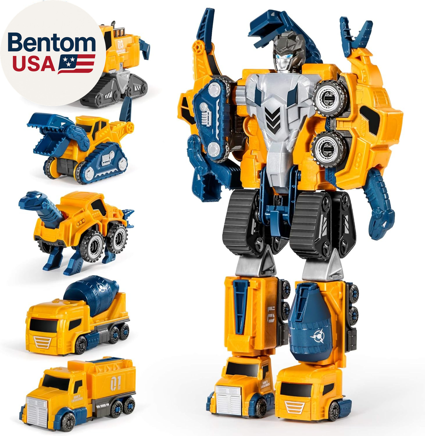 Toddler Robot Construction Vehicles Set &ndash; 5Pcs Transformin
