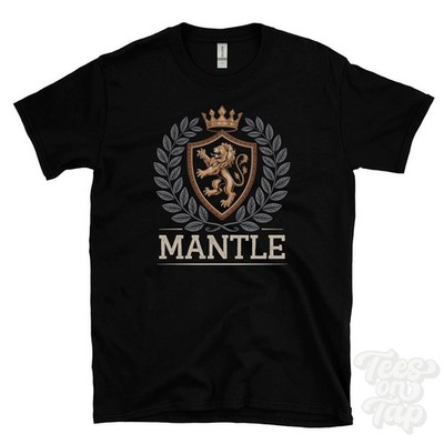 MANTLE FANTASY WAPPEN T-SHIRT Neuheit Parodie Familienname Wappen