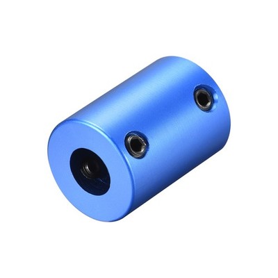 3mm to 8mm Bore Rigid Coupling 25mm x 18mm Aluminum Alloy Blue