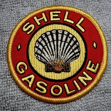 🔥 SHELL GASOLINE PATCH EMBROIDERED IRON-ON RARE VINTAGE STYLE GAS OIL RAT FINK