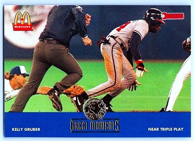 Deion Sanders 1992 WORLD SERIES TRIPLE PLAY 1993 McDonalds Blue Jays GOLD SSP 17