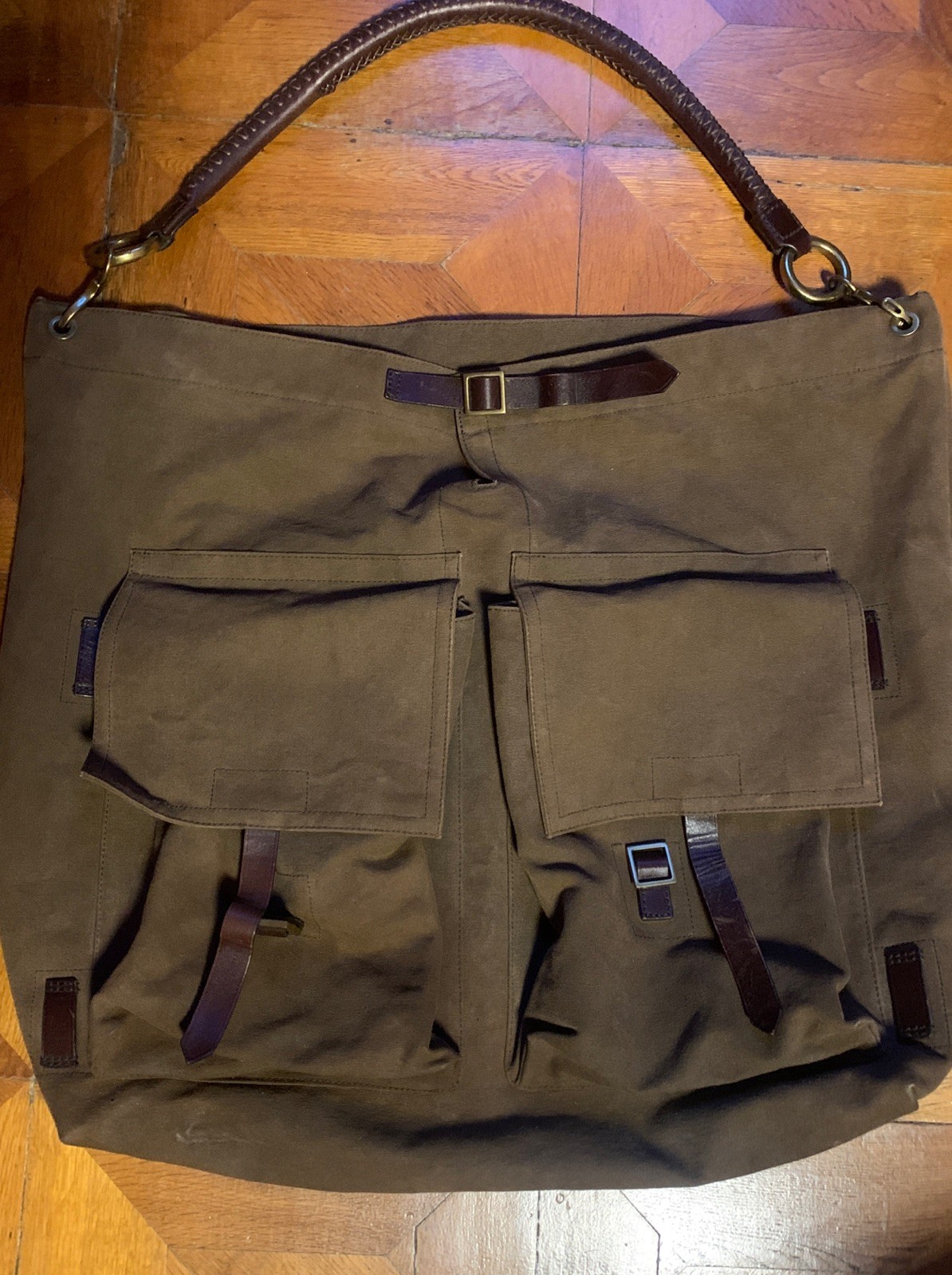 Borsa da viaggio Canvas Unisex Gucci Beige Valigia Weekend O Palestra