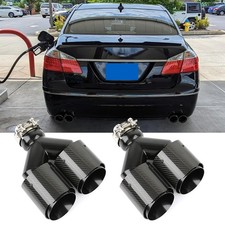 For Genesis G80 G70 GV80 GV70 Quad Carbon Fiber 2.5"/ 3" Inlet Dual Exhaust Tip
