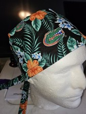 FLORIDA THEMED FLORIDA GATORS  Handmade SURGICAL SCRUB CAPS