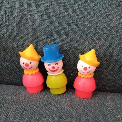 Vintage Fisher Price Little People Circus Clowns Set Of 3 Figures Toys T60
