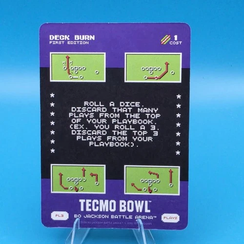 2026 Bo Jackson Battle Arena Tecmo Bowl Edition Deck Burn Play 3 #PL3 SSP Plays