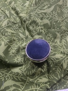 Pin Cushion, Silverplate With Blue Velvet