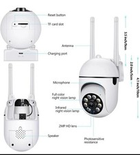1080P WiFi Outdoor Security Camera PTZ Night Vision 2-Way Audio