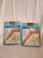 NWT GAYMODE ARRESTA-RUN SEAMLESS SHEER GARTER STOCKING 10 AVERAGE 2 PC Coffee