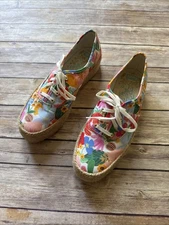 Keds X Rifle Paper Co The Platfo Slip On Sneakers 8.5 Jute Floral Sicily WF67299
