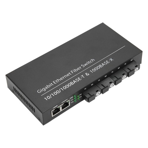 UK Plug Tx1310nm Rx1550nm Fiber Transceiver Single Fiber Single Mode Up To 2 NEW - Zdjęcie 3 z 12