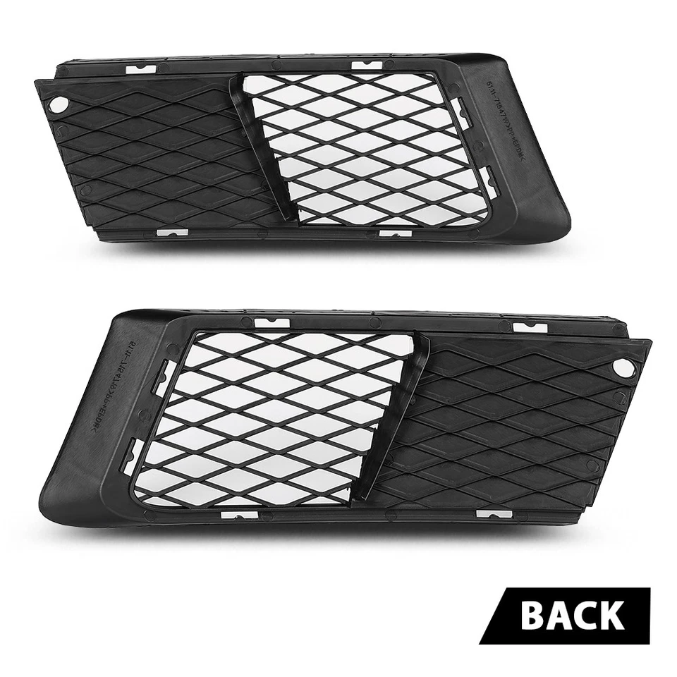 Fit For 07-10 BMW 328xi 328i xDrive Fog Light Cover Lower Grille Trim Left+Right Foto 3 de 4