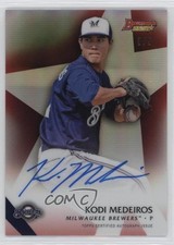 2015 Bowman's Best of 2015 Red Refractor 3/5 Kodi Medeiros #B15-KME Auto 0be8