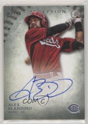 2015 Bowman Inception Prospect Green 61/99 Alex Blandino #PA-ABL Auto fm0