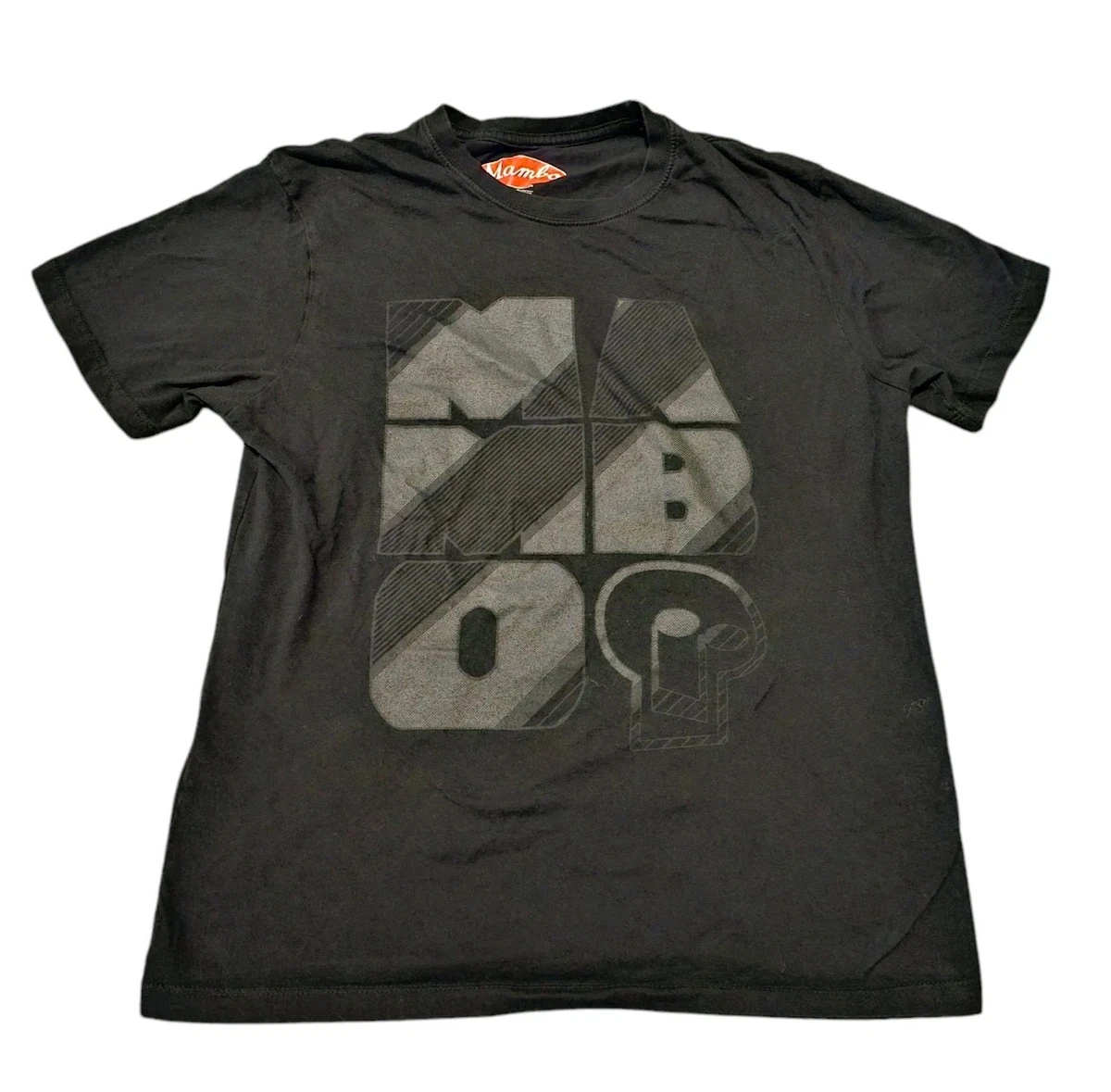 T-shirt Vintage Mambo Taille L Noir - Motif 'I Want You Around' - Années 2000 Y2K