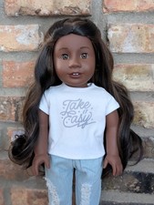 Loren Custom American Girl Doll OOAK Dark Brown Hair Light Brown Eyes Addy
