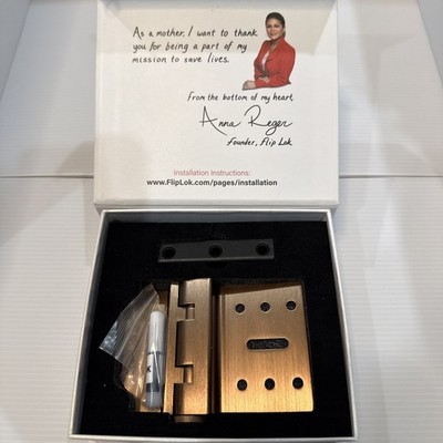 New  Bronze FlipLok Flip Lok 5 minutes to install Inward Swing Door Lock