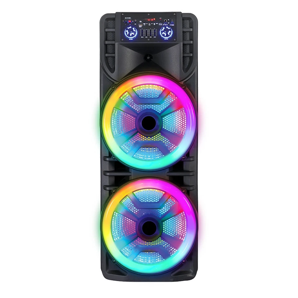 Altavoz Bluetooth Portátil Doble 12"/15" Altavoz Fiesta Bajo Pesado Sistema de Sonido Foto 4 de 4
