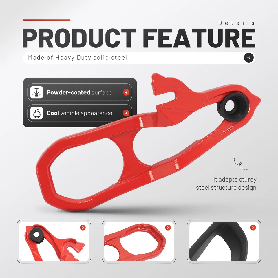 Pair Front Heavy Duty Tow Hook For Ram 1500 DT 2019-2024 #68265144AA 68272945AA Foto 4 de 4