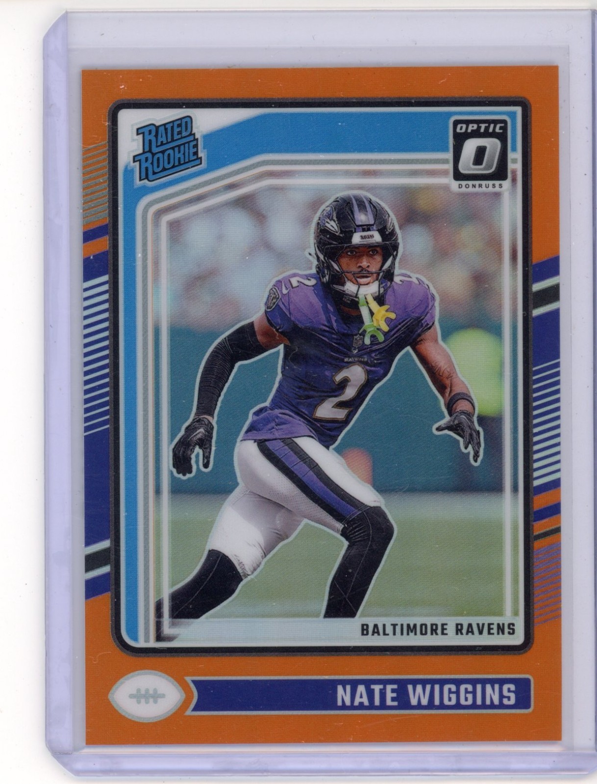 2024 Panini Donruss Optic - Rated Rookie Nate Wiggins #281 Orange Prizm /249 Rc