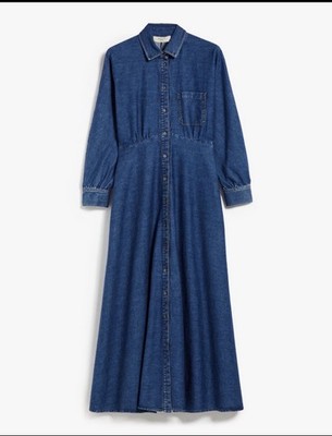 Weekend Max Mara Midi Collared Denim High Waist Dress Size 4