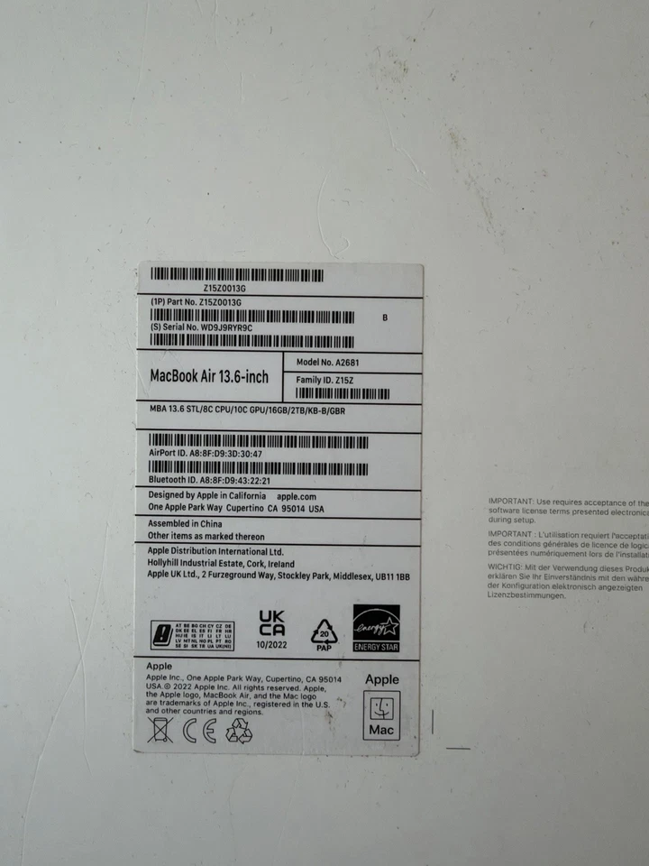 Apple MacBook Air 13" M2 · 16GB · 2TB, photo 3 of 5