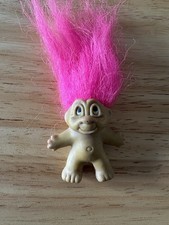 Vintage Troll Pencil Topper DAM 1989 Pink Hair