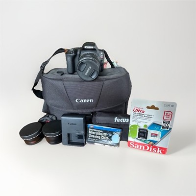 Canon EOS Rebel SL2 DSLR Camera Bundle + 3 Lenses + Extras