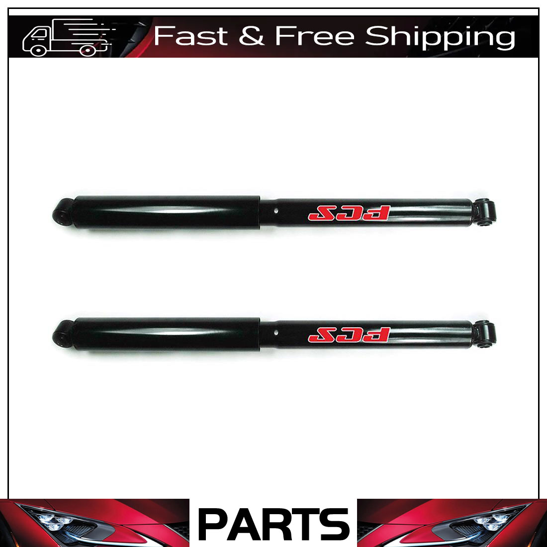 Rear FCS Shocks (2) for 4x4 1999-2006 Chevy Silverado GMC Sierra 1500 4WD K30
