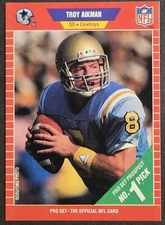 1989 Pro Set #490 Troy Aikman Rookie RC Dallas Cowboys HOF