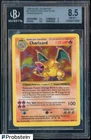 1999 Pokemon Base Set #4 Charizard Holo Shadowless BGS 8.5 NM-MT+