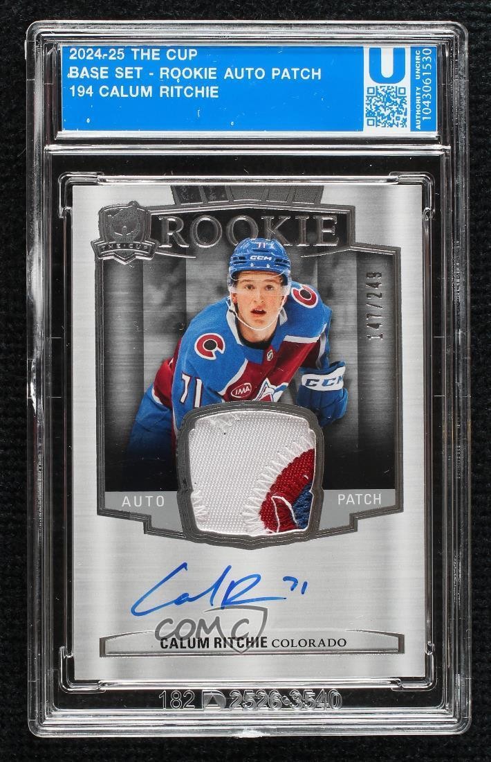 2024-25 Upper Deck The Cup 147/249 Calum Ritchie #194 RPA Rookie Patch Auto RC