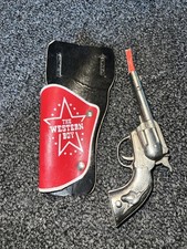 1940’s HUBLEY Clicker Toy GUN LONGHORN STEER GRIPS Made In USA