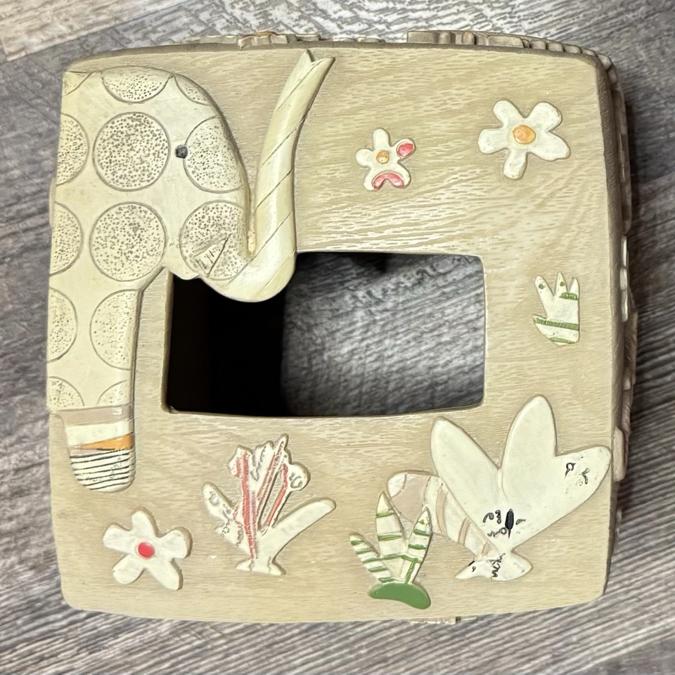 Creative Bath- Animal Crackers- Jungle/Safari- Resin Tissue Holder- Baby Nursery - Image 4 of 4