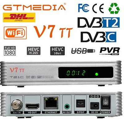 GTMEDIA Digitaler Receiver Terrestrisch & Kabel DVB-T2 DVB-C H.265 HDMI+USB WIFI