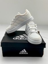 Adidas Kid's White Breaknet Round Toe Lace Up Sneaker Shoes US Size 11K