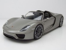 Porsche 918 Spyder Cabrio 2012 grau Modellauto 1:18 Welly