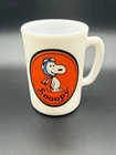 Vintage 1969 Avon Snoopy Milk Glass Mug Peanuts Collectible