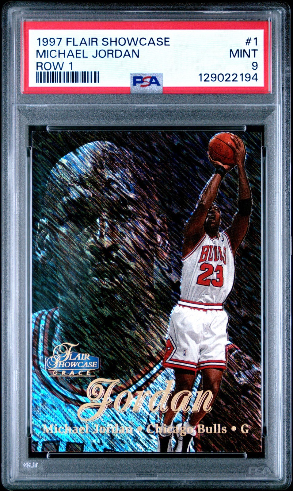1997 Flair Showcase Michael Jordan Row 1 #1 PSA 9 Mint