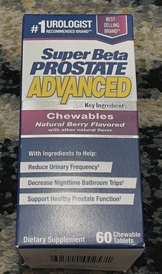 Super Beta Prostate Advanced Chewables Natural Berry Flavored 60 Count