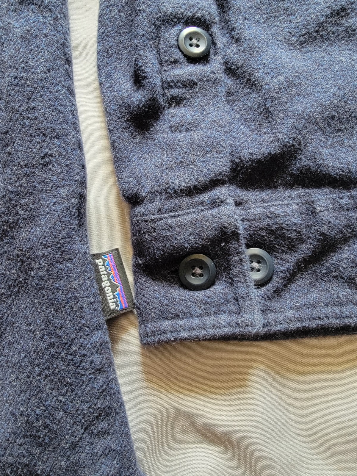 FILA Camicia Patagonia Blu Flanella Uomo Taglia Large Stati Uniti Navy Canottaggio Logo Crew