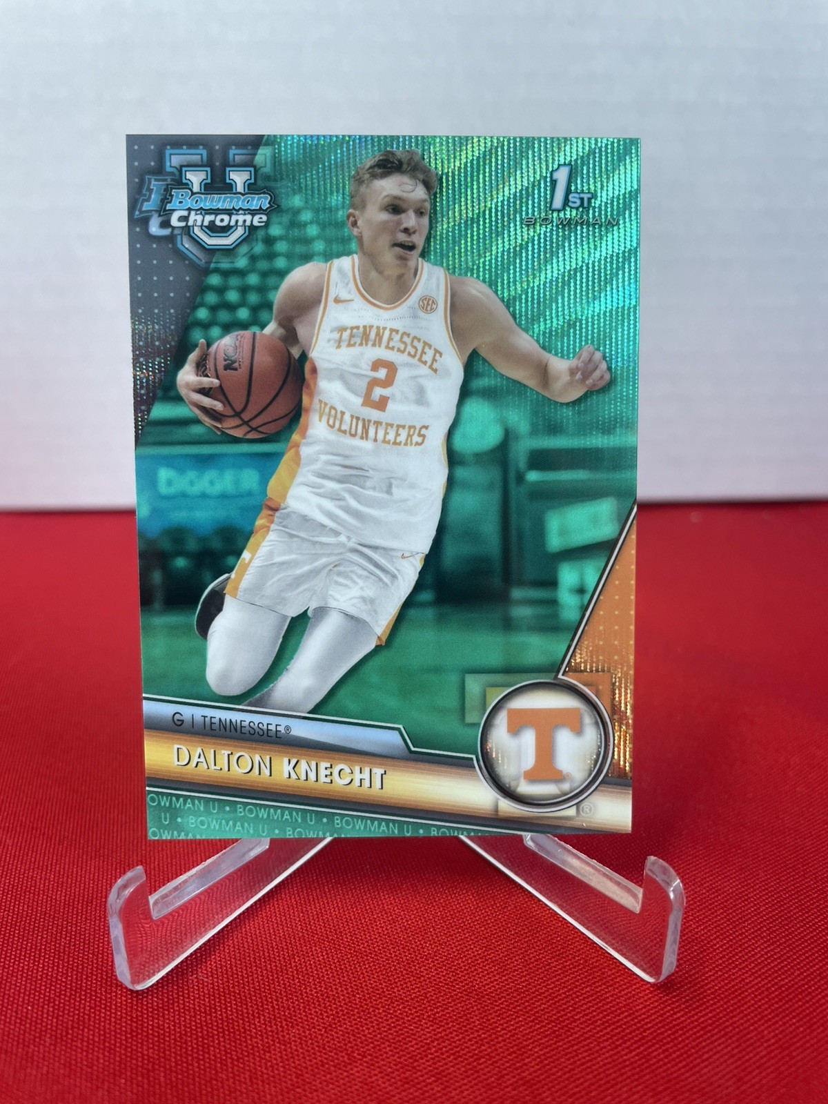 2023-24 Bowman Chrome U Dalton Knecht 1st Aqua #/299 LA Lakers Tennessee #48