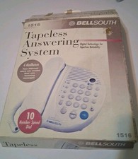 BellSouth Tapeless Digital Answering Machine Bell South White Model 1560 VTG