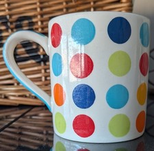 Whittard Of Chelsea Spots Mug Hand Painted Multicoloured Coffee Tea Cup Stripe