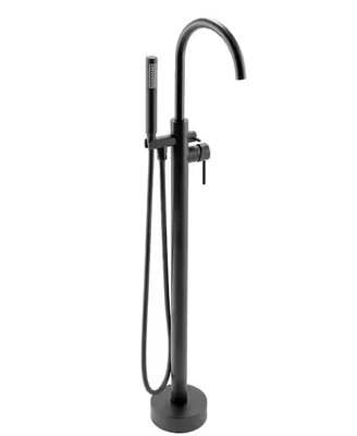 AKDY 1-Handle Freestanding Floor Mount Tub Faucet Bathtub Filler Matte Black