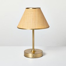 Woven Portable Table Lamp Brass (Includes LED...